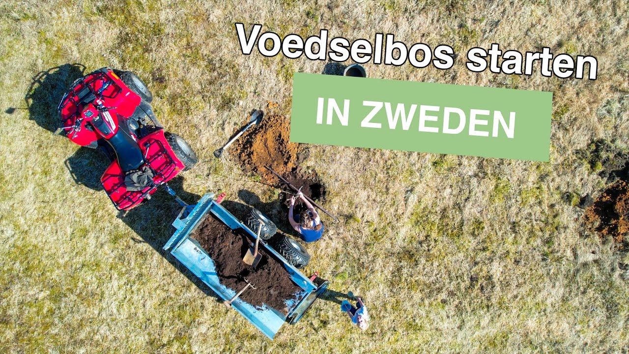 Emigreren naar Zweden || We bouwen aan onze moestuin en starten ons voedselbos! Vlog 18