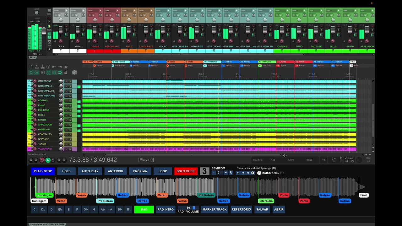 Ressuscita - Ministério Ipiranga - Playback (Multitracks Elite/Atualizada)