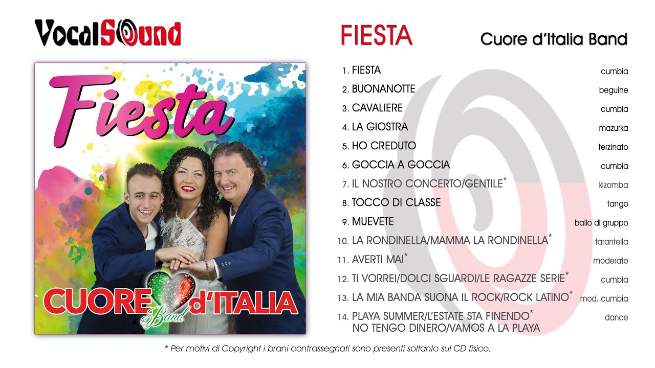 FIESTA - Cuore d'Italia Band ALBUM COMPLETO (Official Audio)