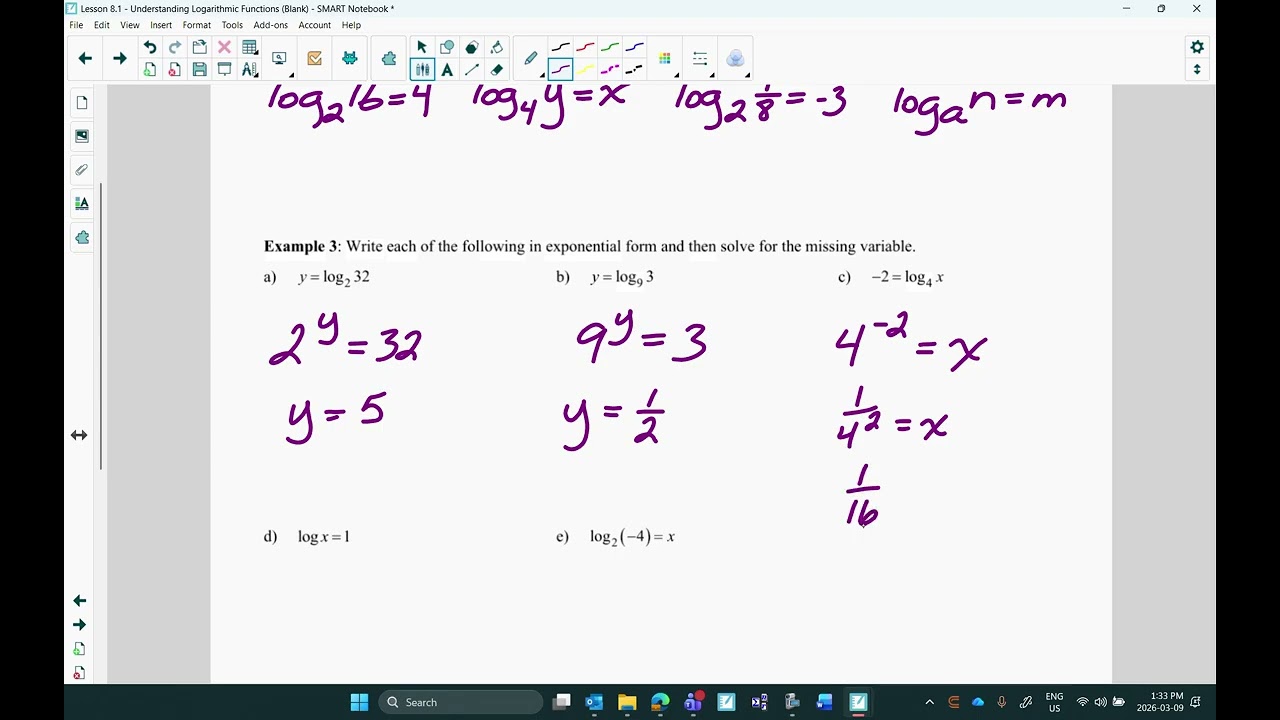 Lesson 8.1: Understanding Logarithmic Functions (Video Lesson)
