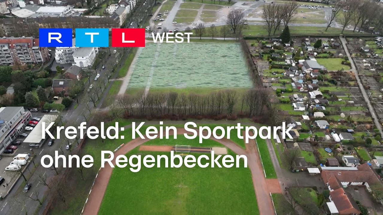 Posse in Krefeld: Kein Sportpark ohne Regenbecken | RTL WEST, 07.02.2024