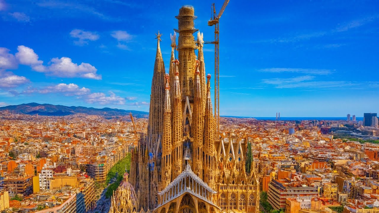 DJI Mini 4 Pro Drone Shot of the stunning Sagrada Família Spain Barcelona 