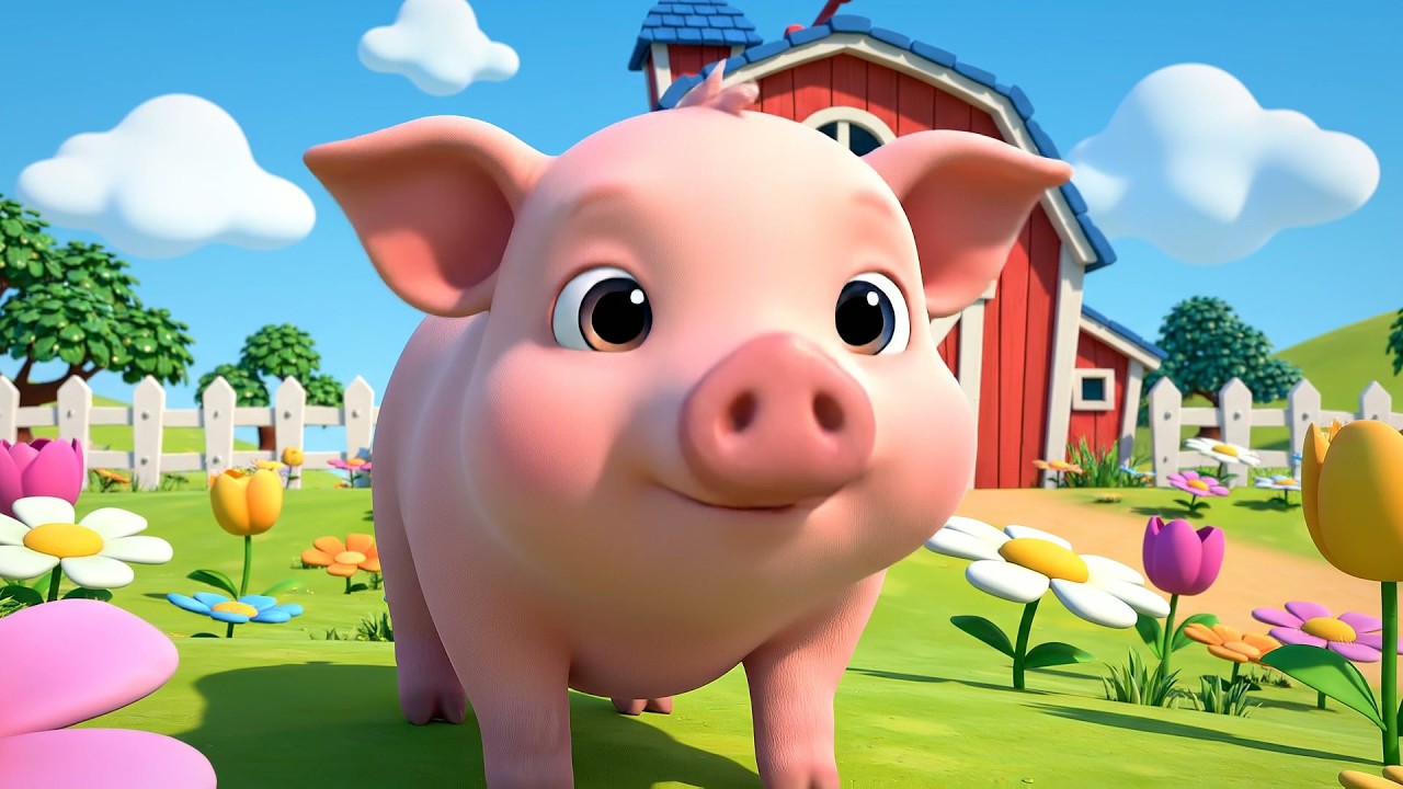 El Cerdito Feliz Resopla Oinc Oinc Oinc | Canciones de la Granja y Sonidos de Animales