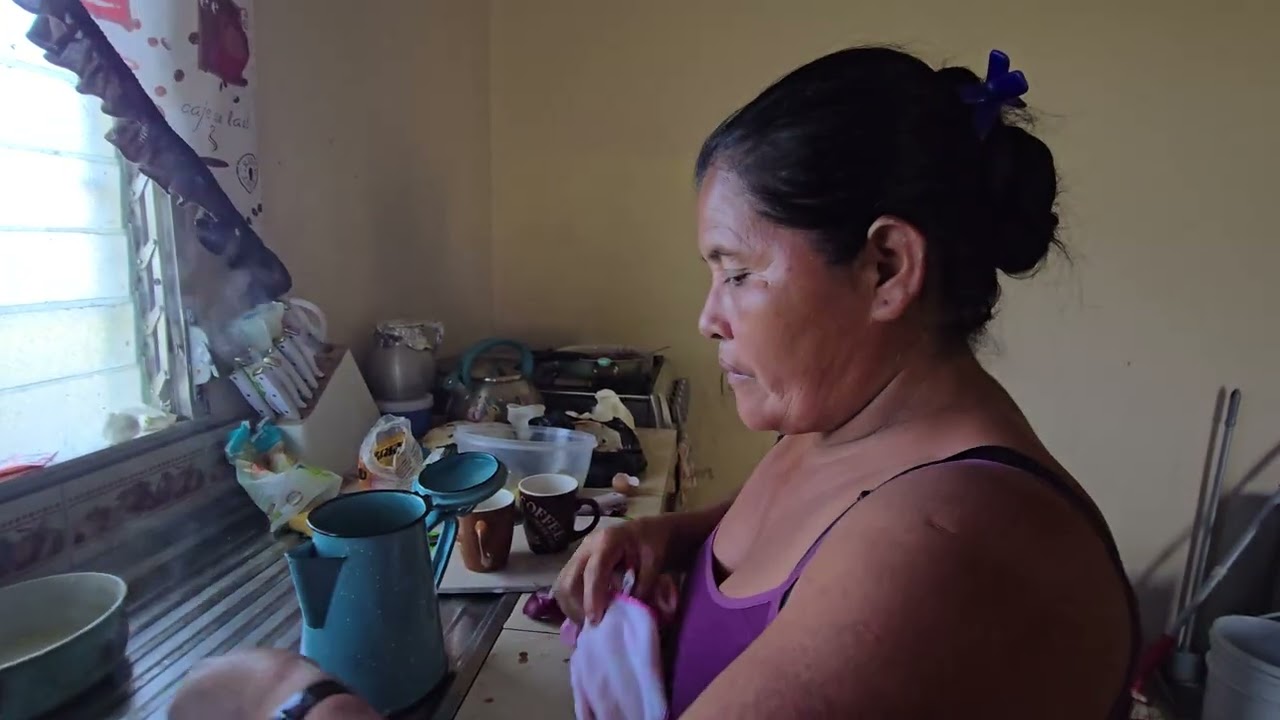 La grabé desde el potrero  y así la esperé 