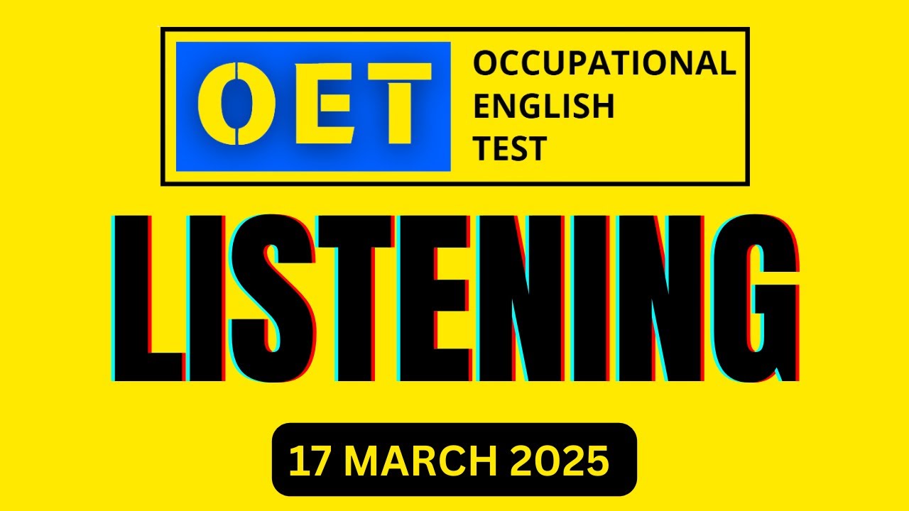 OET listening sample for nurses OET 2.0 official 17th march 2025 | OET 2.0 Online Classroom