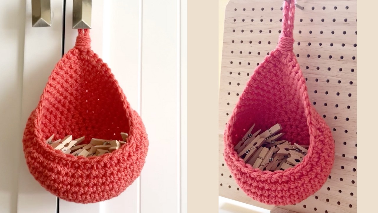Cesta colgante a crochet | Home Handwork Diy
