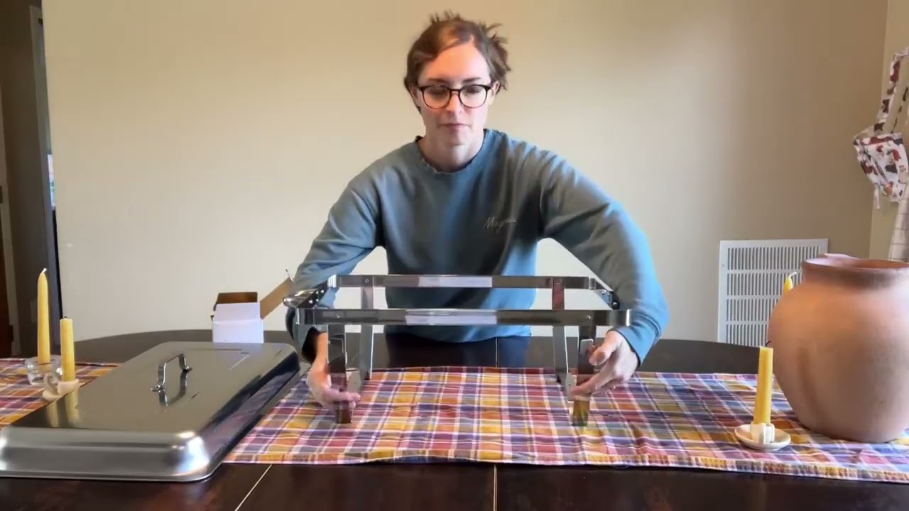 How to use a CHAFING DISH to keep your food warm. It's EASY!