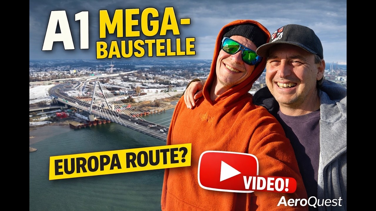 Leverkusener Brücke A1 Köln – Winterlicher Sonntag | Mega-Baustelle, Verkehr & Merkenich