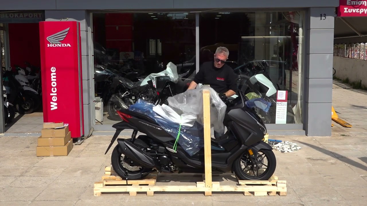 UNBOXING HONDA FORZA 350 BLACK COLOR 2024