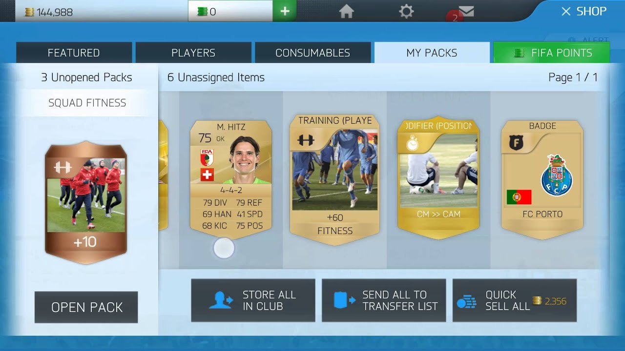 Fifa 16 mobile PACK Inform