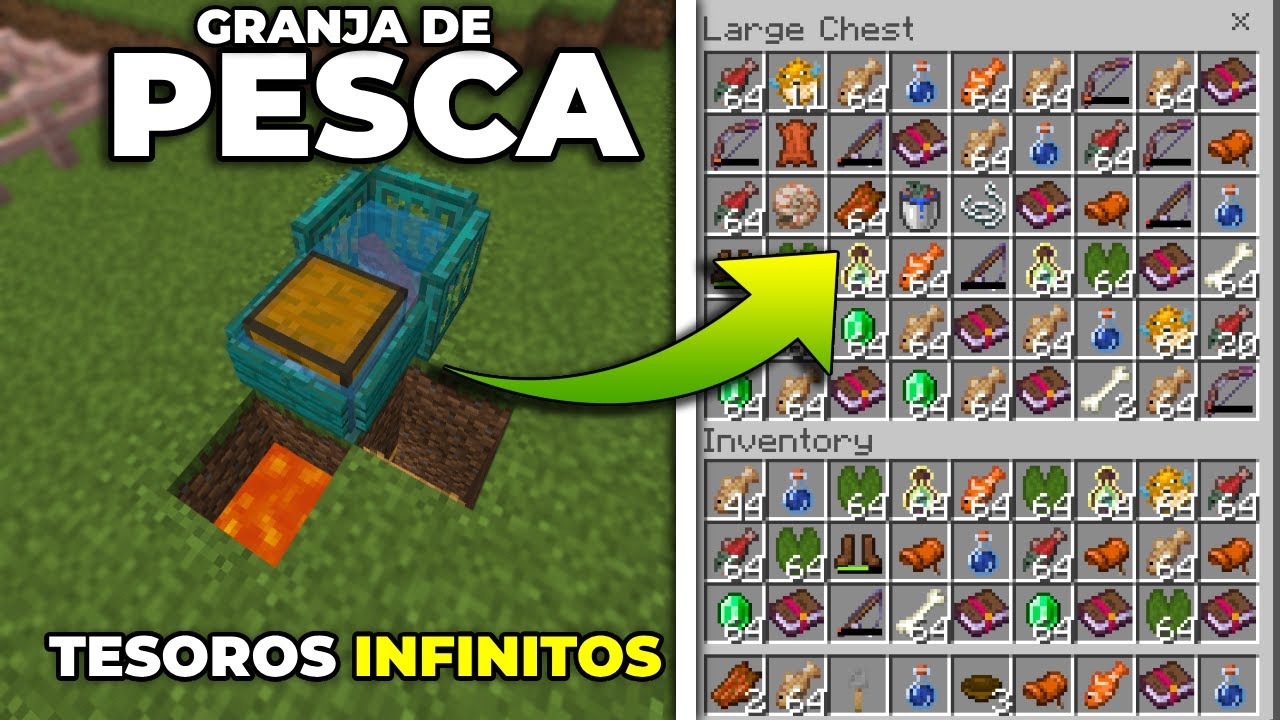 C&oacute;mo Hacer una Granja de PESCA para Minecraft 1.21 |Bedrock|🟢