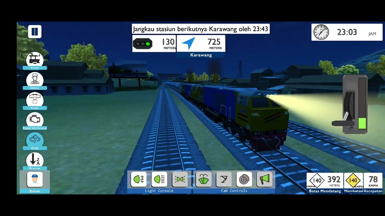 Indonesian Train Simulator CC 206 Bawa Gerbong Gajayana Dari Purwakarta Ke Gambir