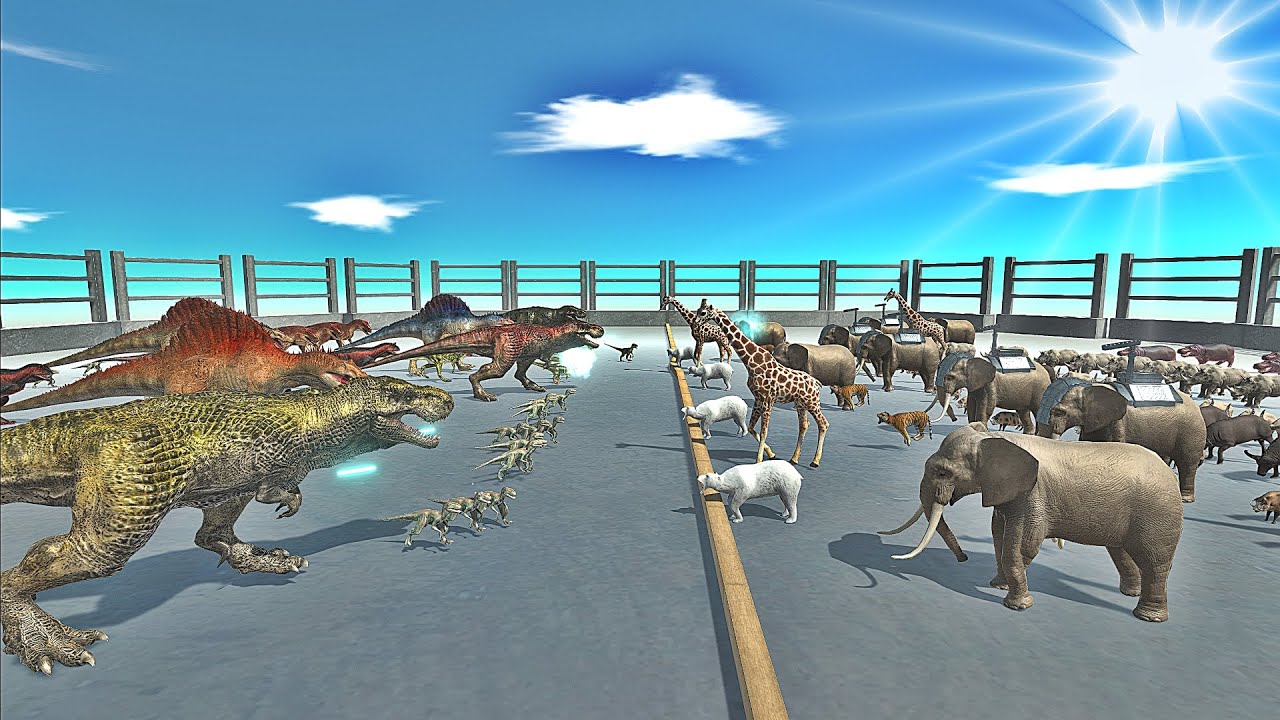 DINOSAURS VS ANIMALS OMG | Faction Battle | Animal Revolt Battle Simulator ARBS