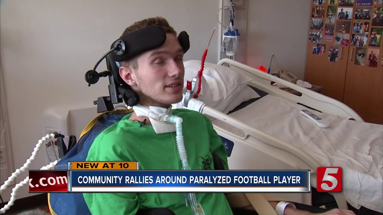 Community rallies around paralyzed high school football player