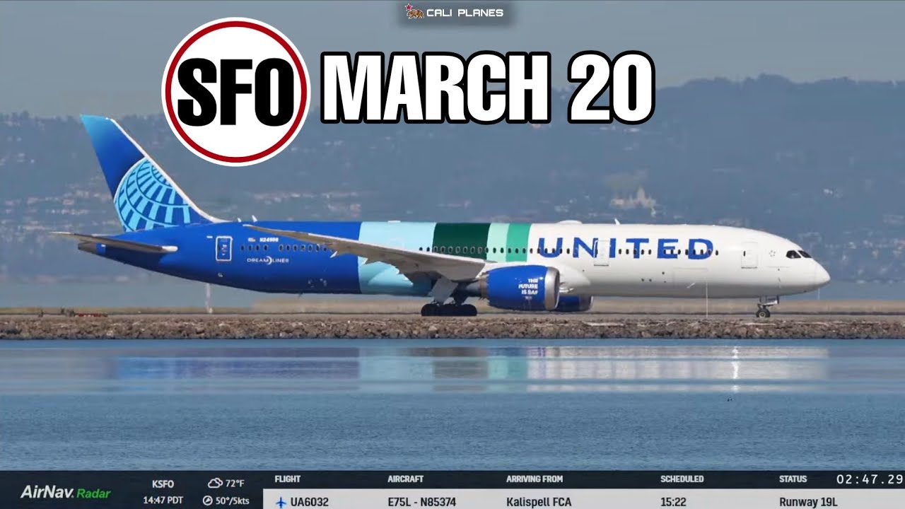 KSFO LIVE | SAN FRANCISCO INT AIRPORT PLANES LIVE IRL- MARCH 20, 2026
