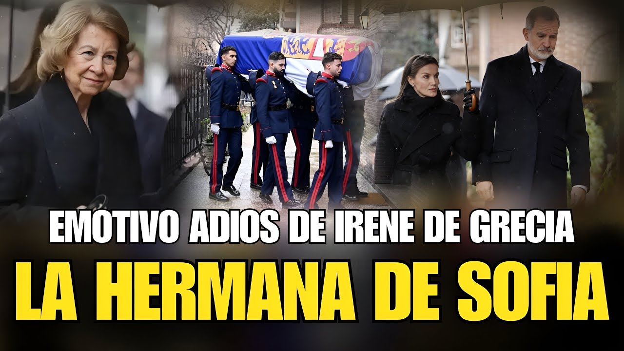 😢Emotivo ADIÓS de los REYES FELIPE y LETIZIA, LEONOR y SOFÍA en MADRID a la PRINCESA IRENE DE GRECIA