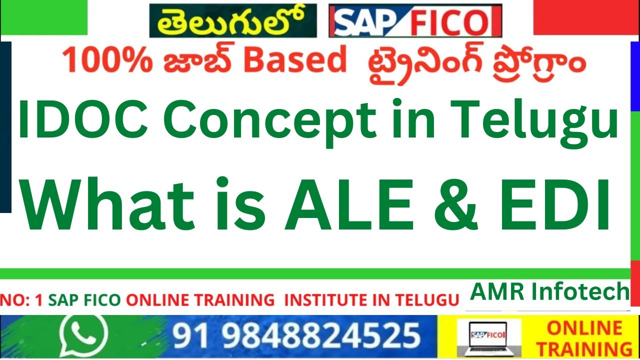 IDOC Concept in Telugu -What is Mean by ALE & EDI - S4HANA  Course in Telegu - SAP Course in Telugu