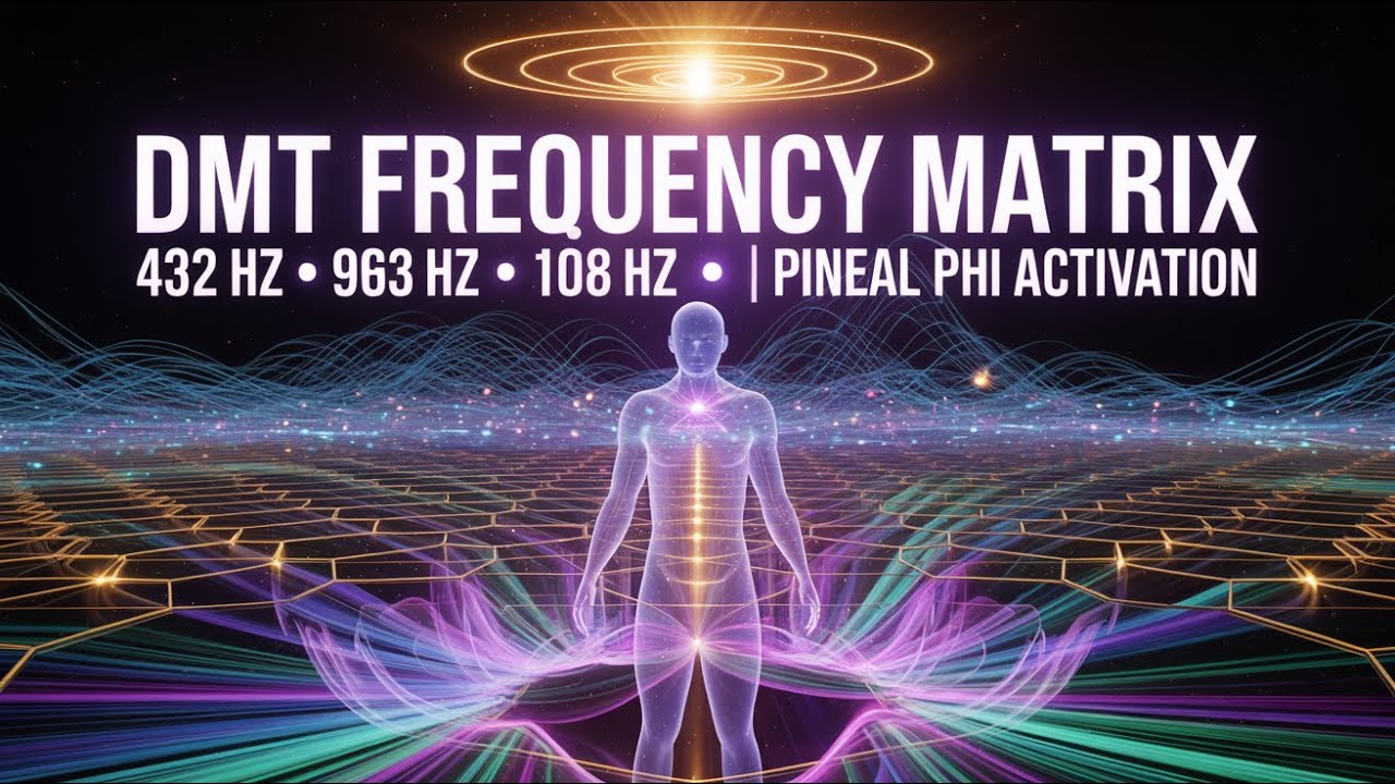 DMT Frequency Matrix | 432 Hz • 963 Hz • 108 Hz Pineal Phi Activation | 1 Hour