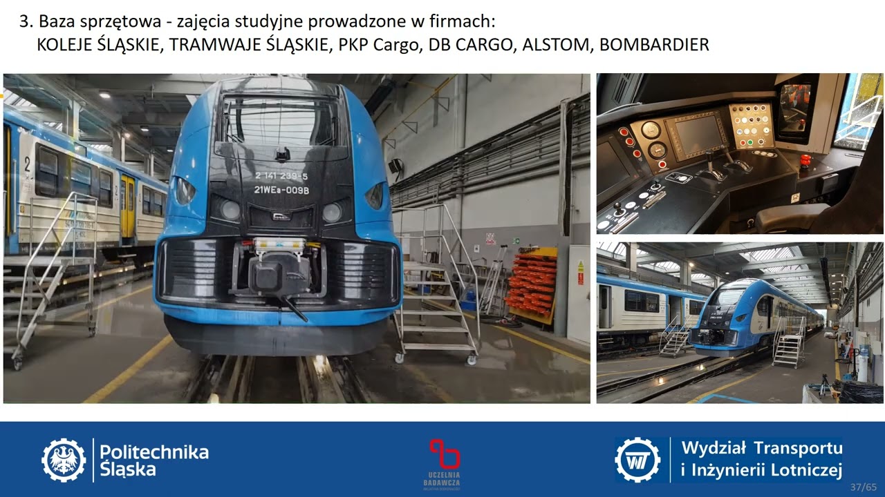 Wydział Transportu i Inżynierii Lotniczej - kierunek praktyczny: Transport kolejowy