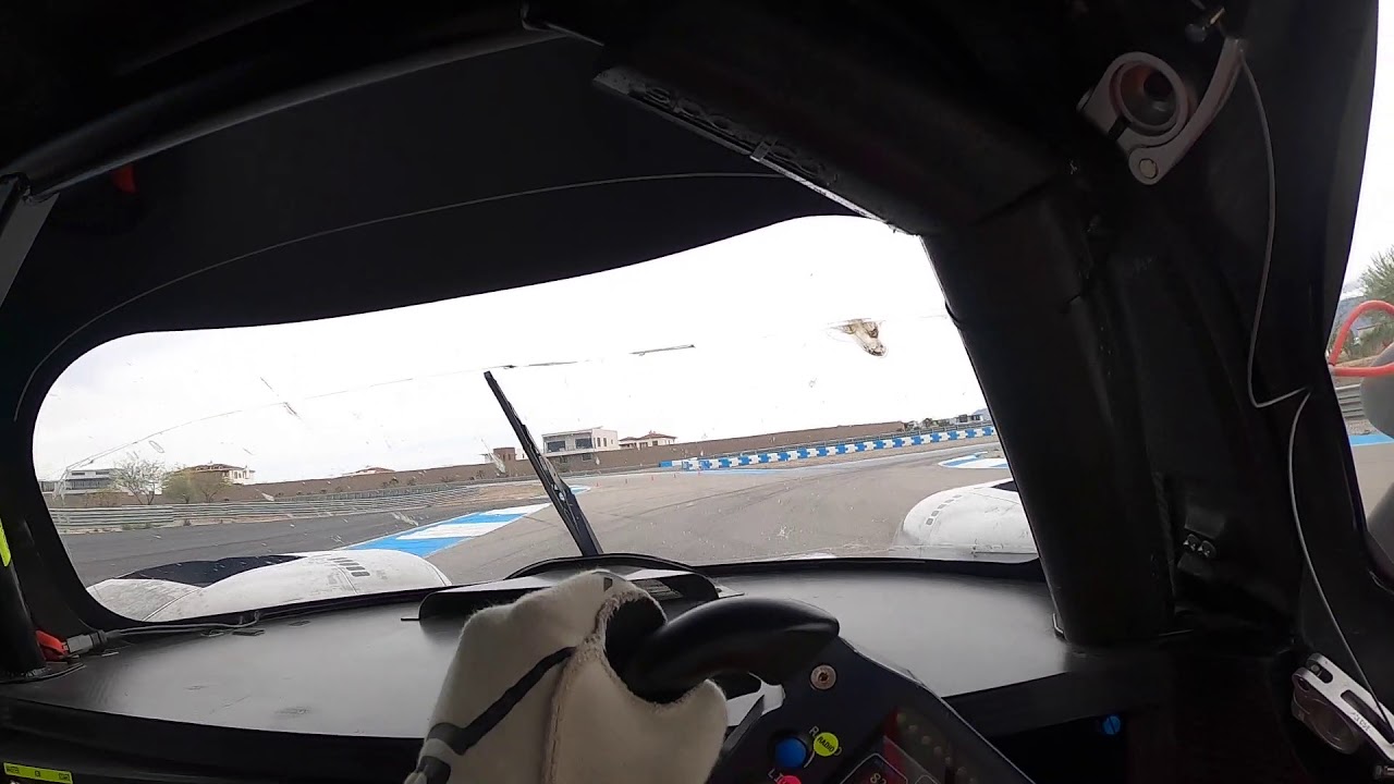 LMP3 Ligier JS P3 around Thermal Raceway (North/South) - Helmet Cam!