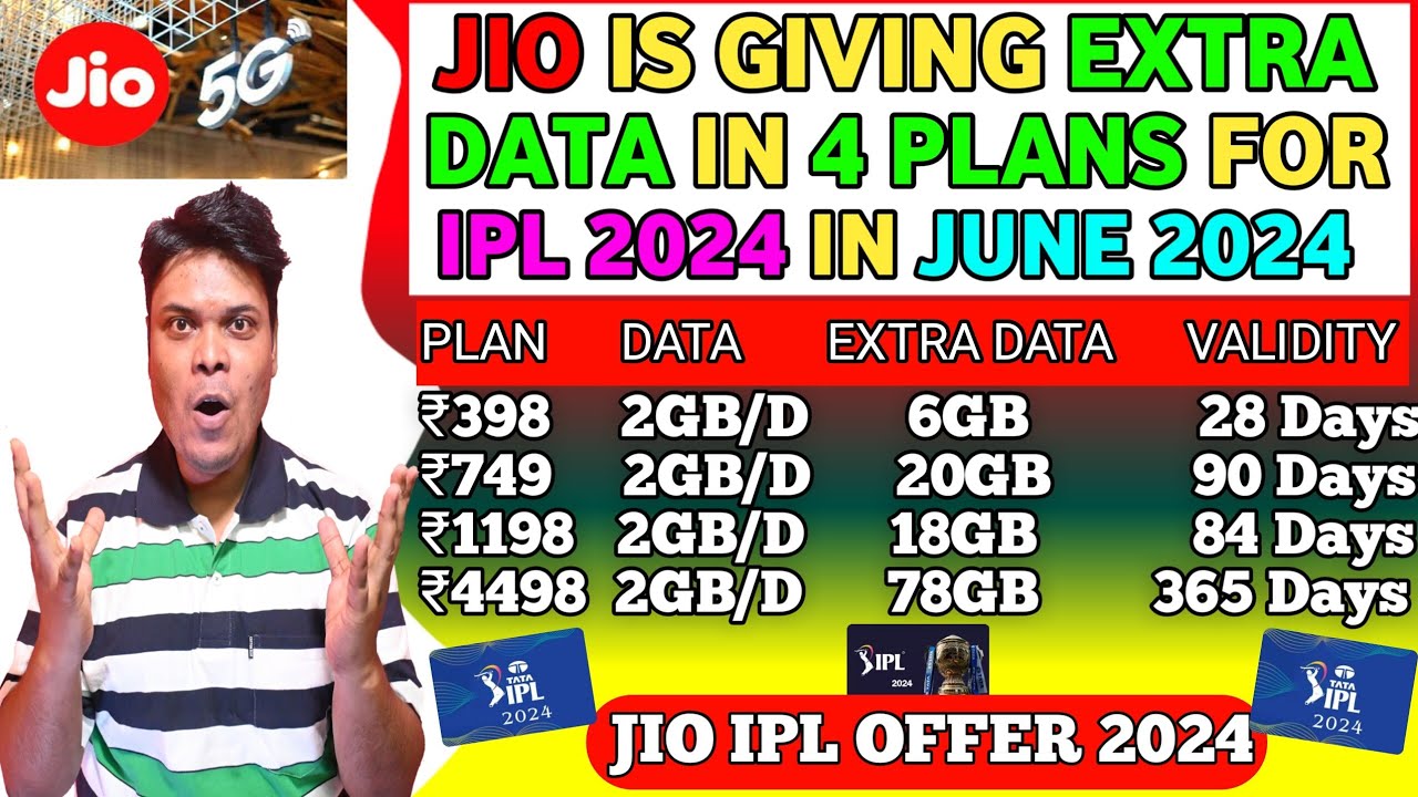 Jio IPL Offer | Jio 398 Plan Details | Jio 749 Plan Details | Jio 1198 Plan Details | Jio 4498 Plan