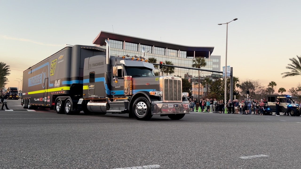 NASCAR HAULERS ARRIVE FOR DAYTONA 500