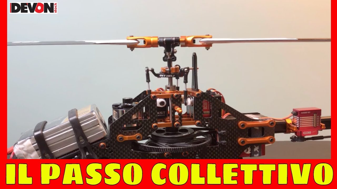 Come funzione passo collettivo di un elicottero radiocomandato rc flybarless
