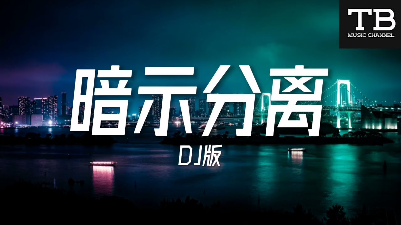 暗示分离DJ版 抖音版 高清音质〖动态歌词Lyrics〗请允许我用哭泣为故事收场作序 你有何苦用无声来暗示分离