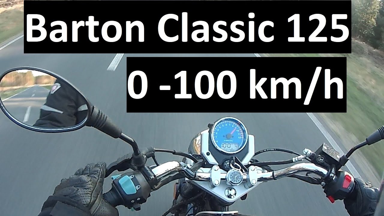 Barton Classic 125 - przyspieszenie 0 - 100 km/h