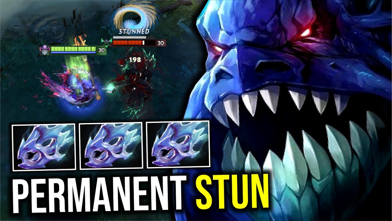 PERMANENT STUN..!! 3x Moon Shard + Aghanim Scepter Slardar Endless Stun 7.26 | Dota 2