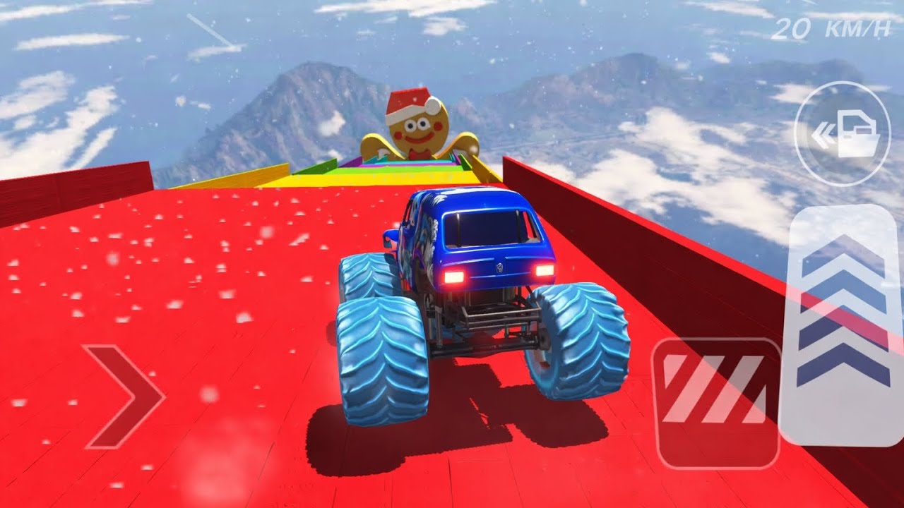 Monster Truck Stunt Racing &ndash; Extreme Mega Ramps, Impossible Tracks & Crazy Crashes - Gameplay