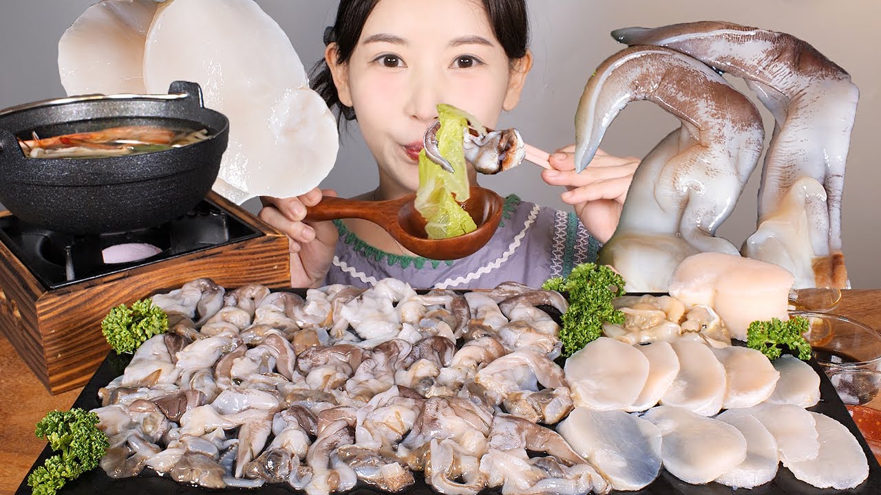 🐦조개🍲 회로도 먹고 샤브샤브로도 즐기는 새조개 관자 먹방 BirdClams & Pen Shell [eating show] mukbang korean food