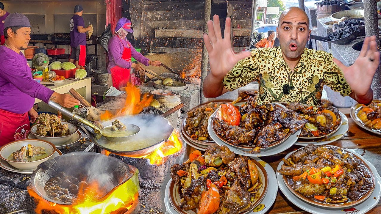 Central Java VILLAGE BBQ - Indonesian Street food in Solo, Indonesia
