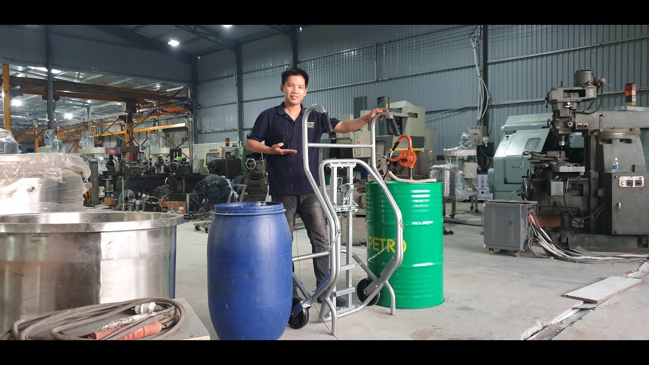 Hướng dẫn sử dụng xe đẩy thùng phuy đa năng DE 500GC Lh 0909 216 299