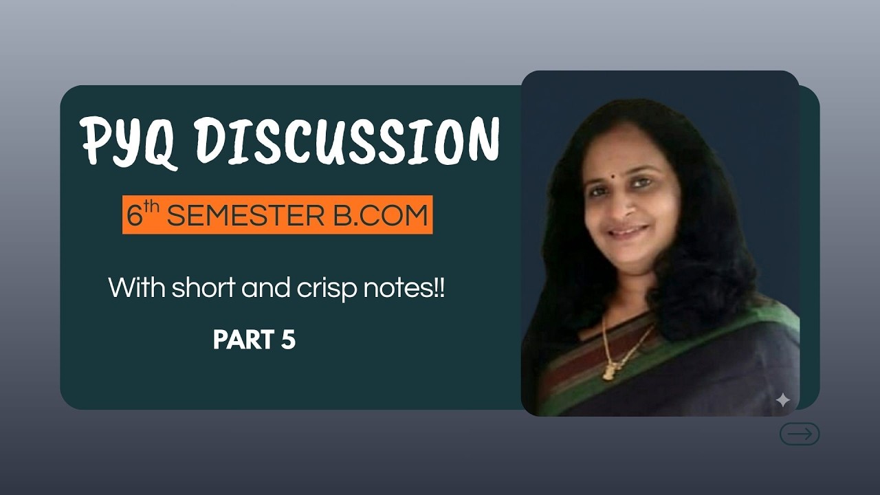 CALICUT UNIVERSITY 6th SEMESTER B.COM PYQ DISCUSSION |INCOME TAX 2024 EXAM | PART 5
