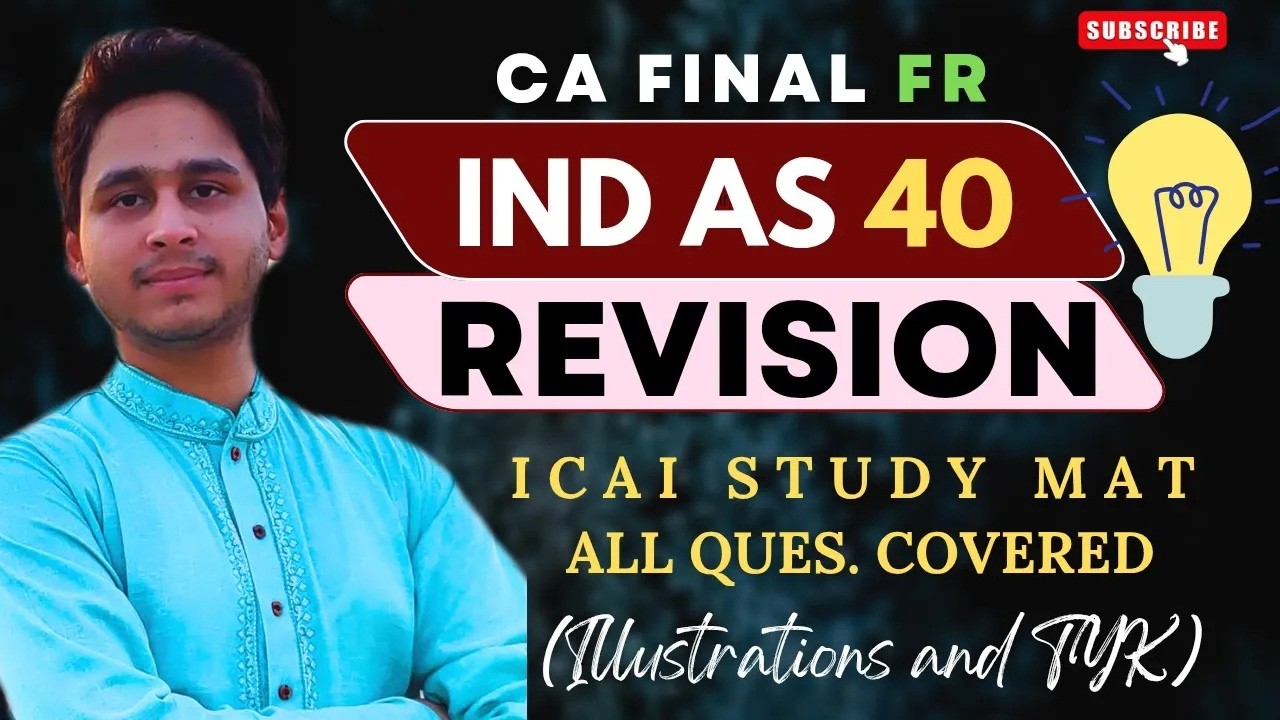 IND AS _40_ |  INVESTMENT PROPERTY | CA FINAL FR | REVISION | MAYANK NARANG
