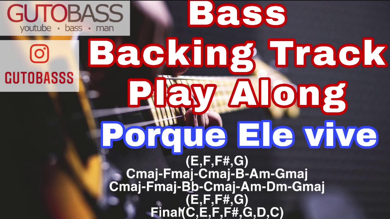 Bass Backing Track Porque Ele Vive (Deus Enviou) - Play Along Contrabaixo