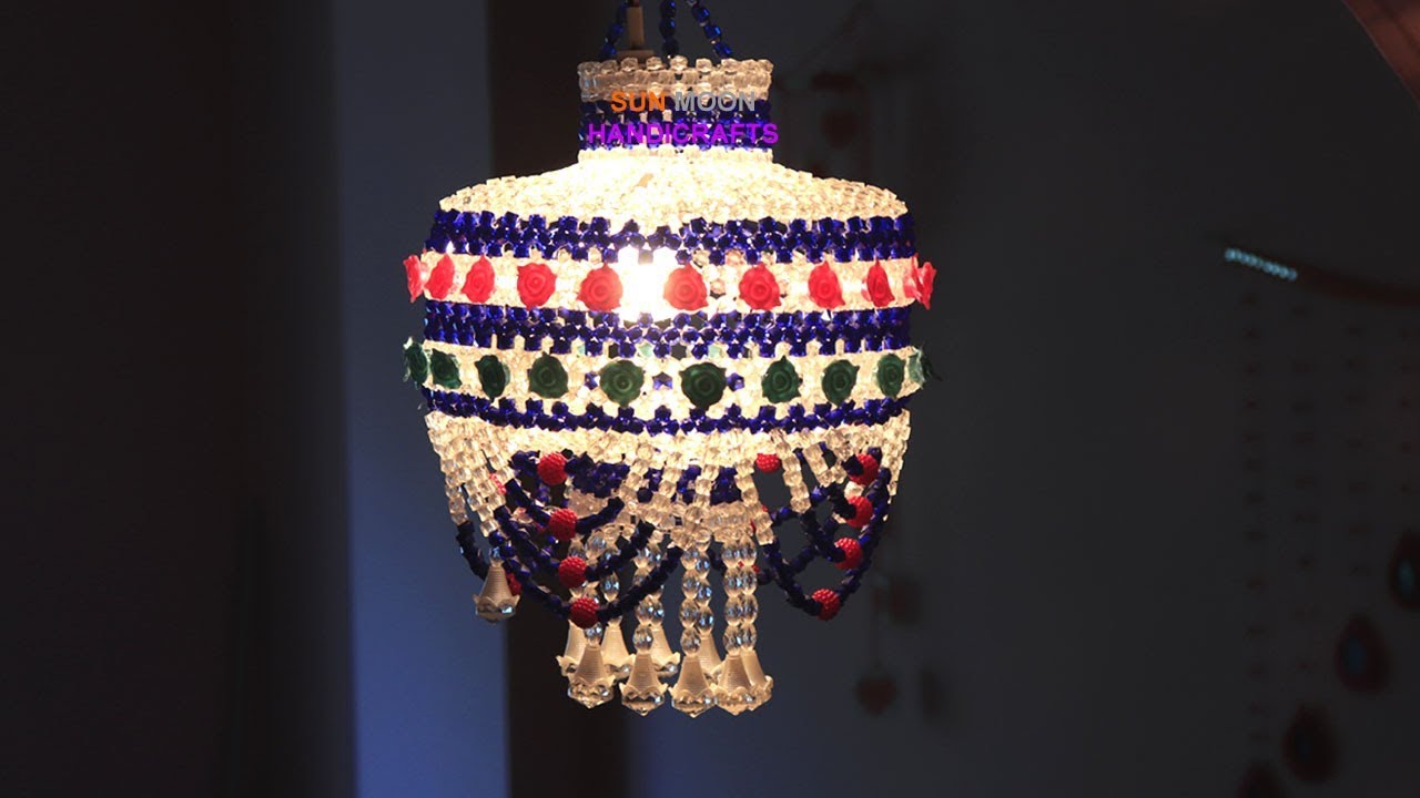 পুতির ঝাড়বাতি/ How to make Beaded Chandelier (Part-01) / Beaded Lampshade/DIY Beaded Jhar bati