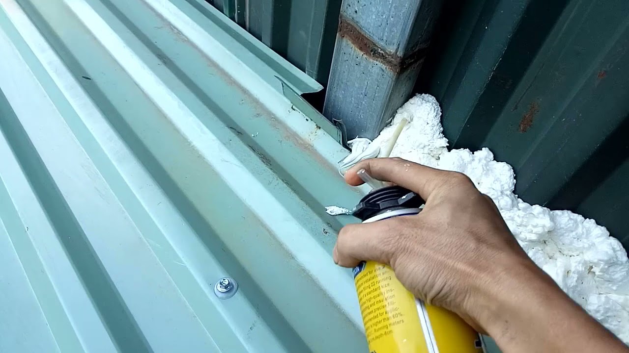 cách xử lý chống thấm, dột bằng keo bọt cho mái tôn
