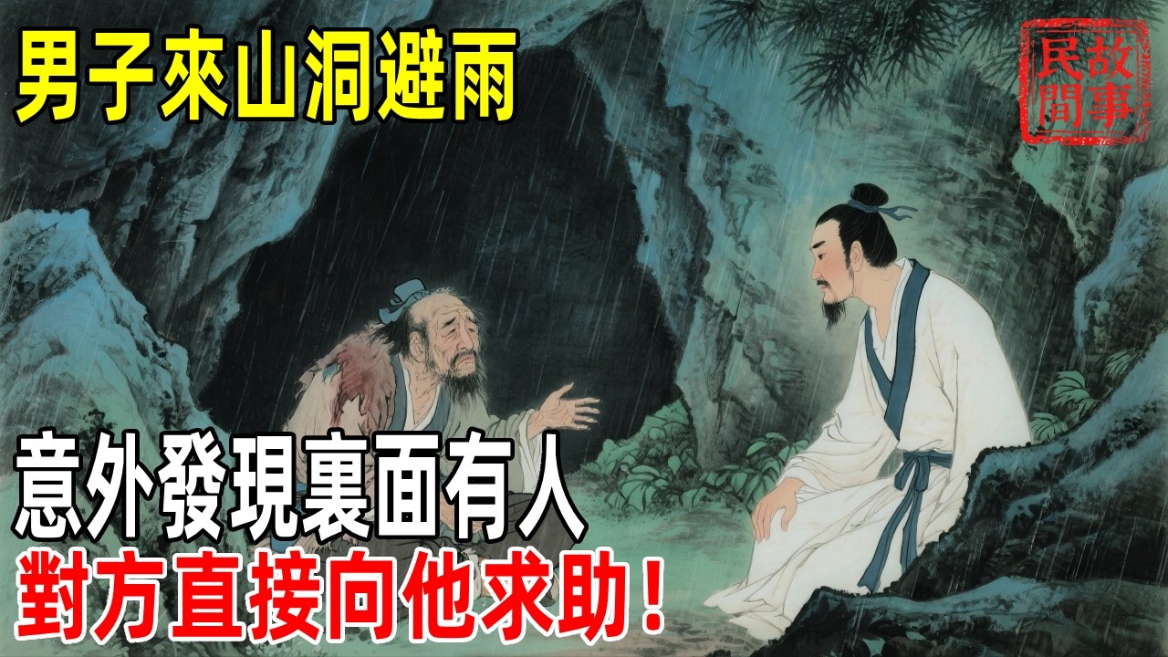 男子來山洞避雨，意外發現裏面有人，對方直接向他求助！【壓箱底的舊事】#故事#民间故事#故事会#民間故事#故事會#温馨故事#民间传统故事