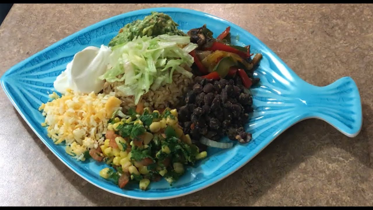 Burrito Bowl without Onion and Garlic, Vegetarian Mexican Food