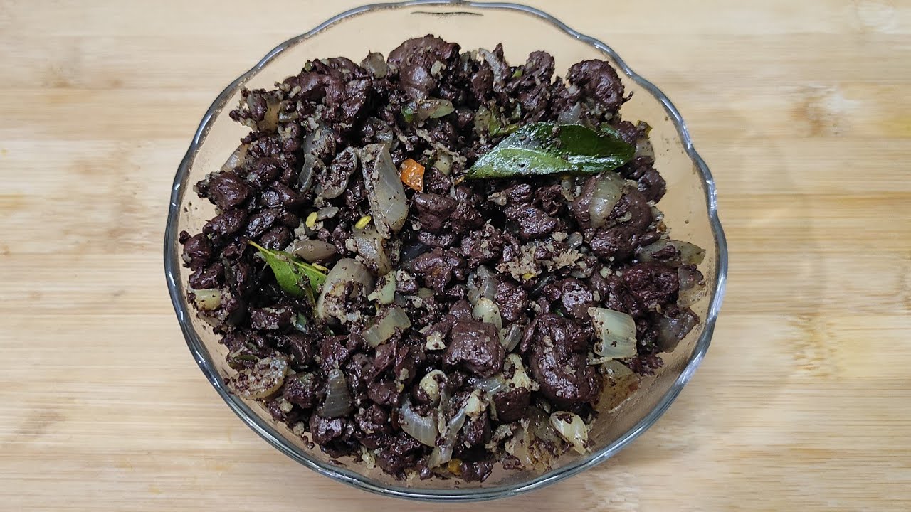 ருசியான ஆட்டு ரத்த பொரியல் | Mutton Blood Fry | Aattu Ratha Poriyal Recipe in tamil/Rusippoma
