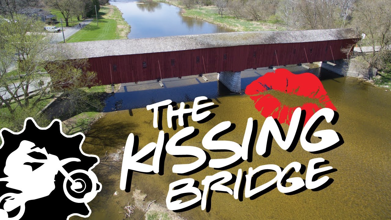 Kissing Bridge Westmontrose Covered Bridge Ontario Canada | Moto/Drone Vlog