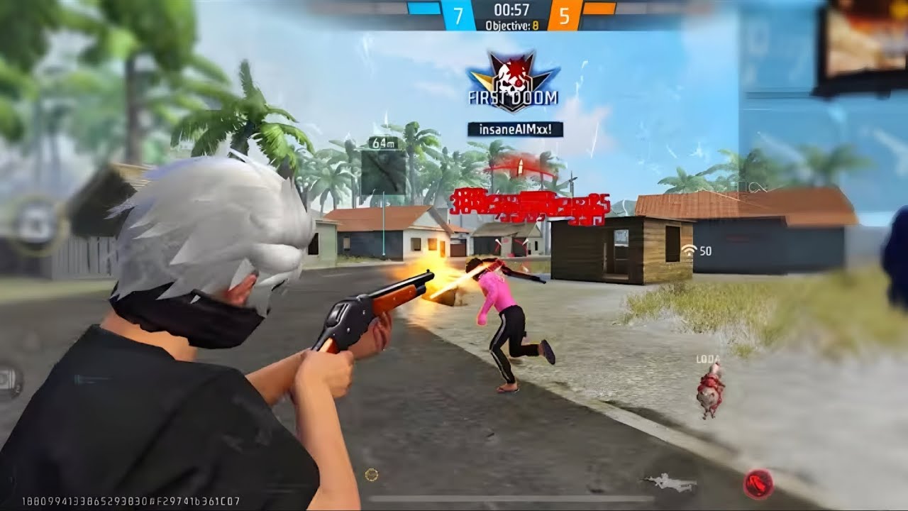 White FF Style 1vs1 Chill Gameplay🥶