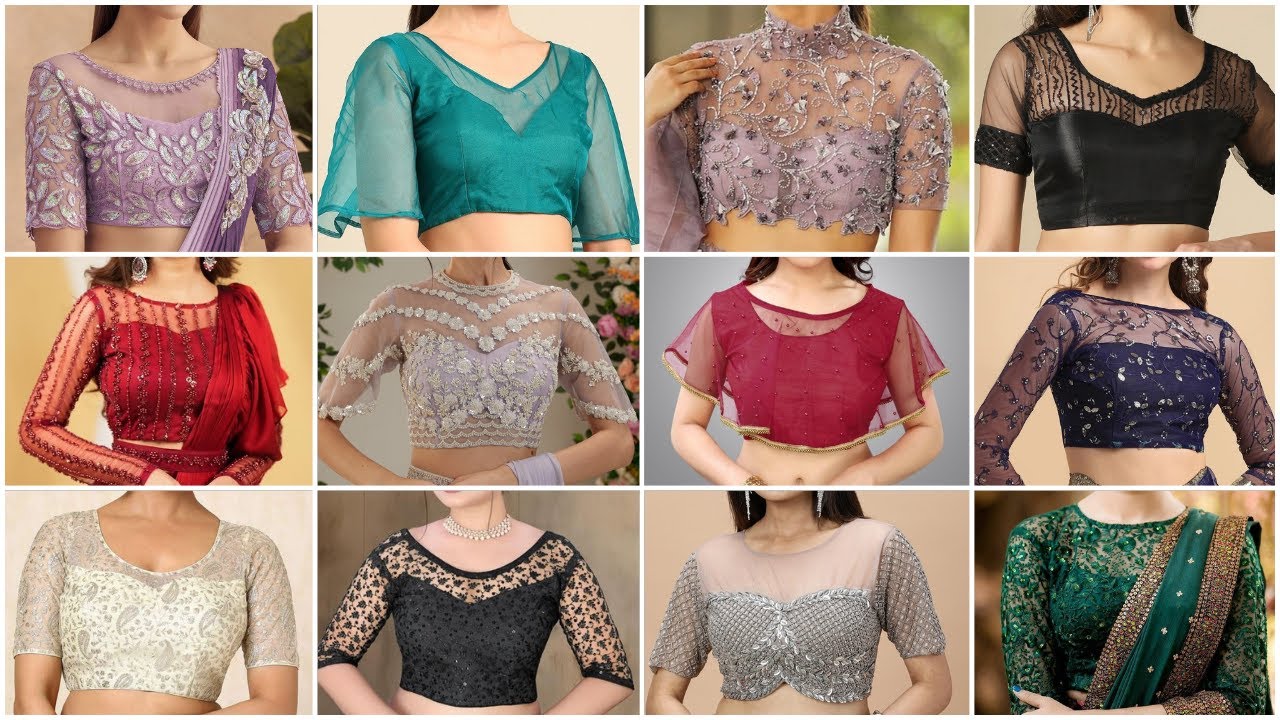 New Latest Net Blouse Front Designs 2025 | Net Blouse Front Neck Design | Net Blouse Front Designs