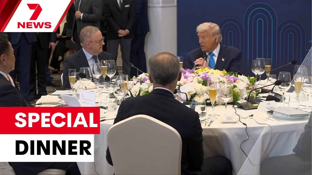 Энтони Албанезе обменивается комплиментами с Дональдом Трампом на саммите АТЭС | 7NEWS