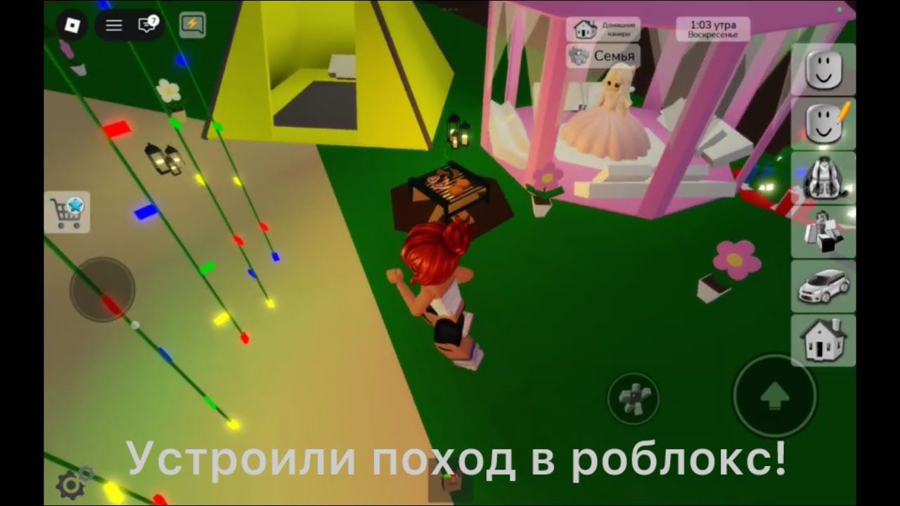 Устроили поход в роблокс!