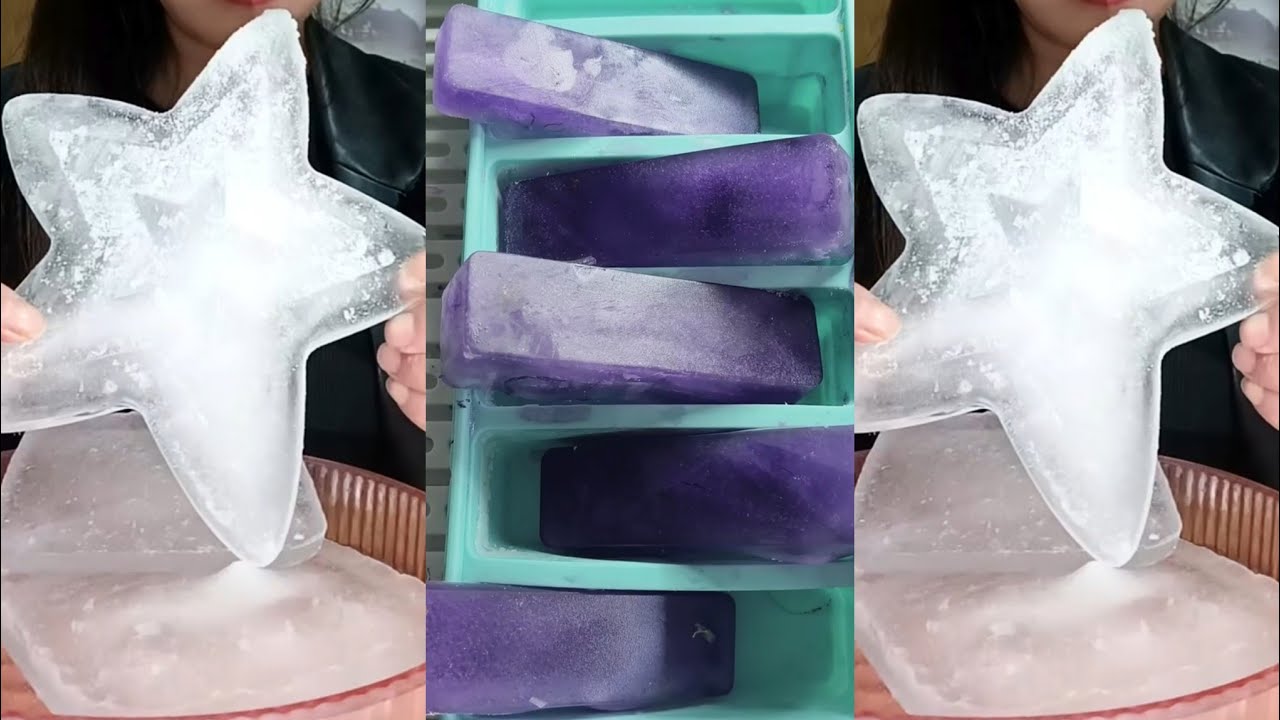 ASMR HARD ICE EATING / THIN ICE / CLEAR ICE MUKBANG