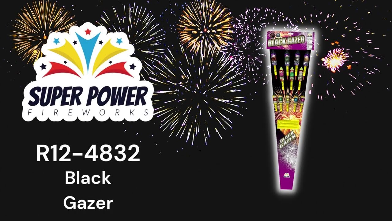 Zestaw rakiet R12-4832 BLACK GAZER - Fajerwerki - SUPER POWER