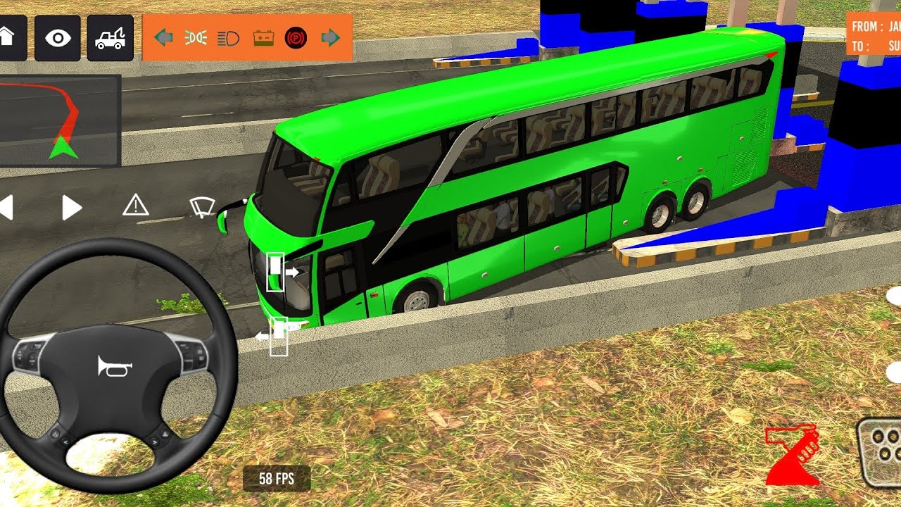 BUS SIMULATOR INDONESA || 🚍Bus  Driving👮‍♂️ City • new Coach bus Simulator-Android Gameplay Bus 2025